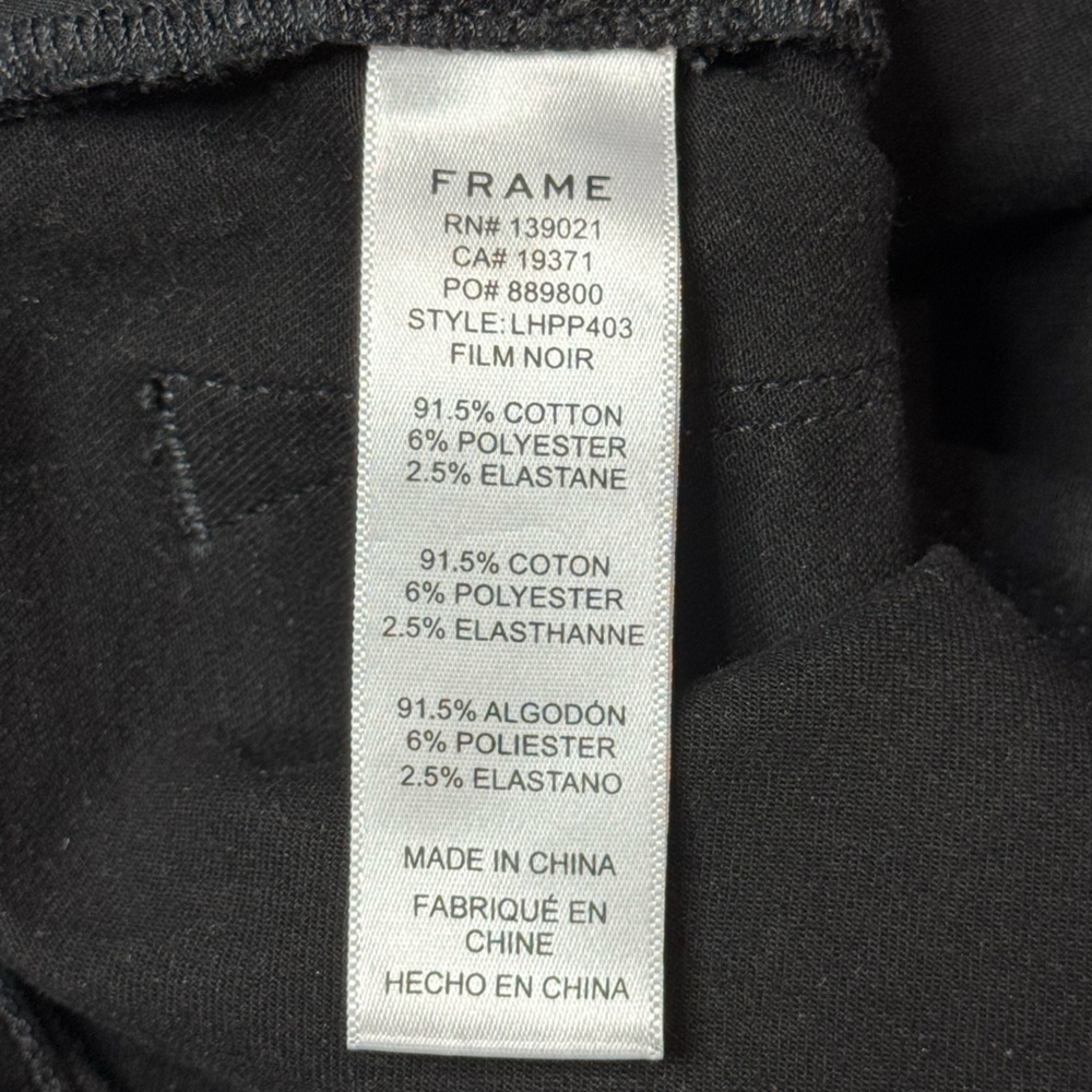 FRAME Le High Pedal Pusher Skinny Jeans in Film Noir size 31 - Picture 7 of 12